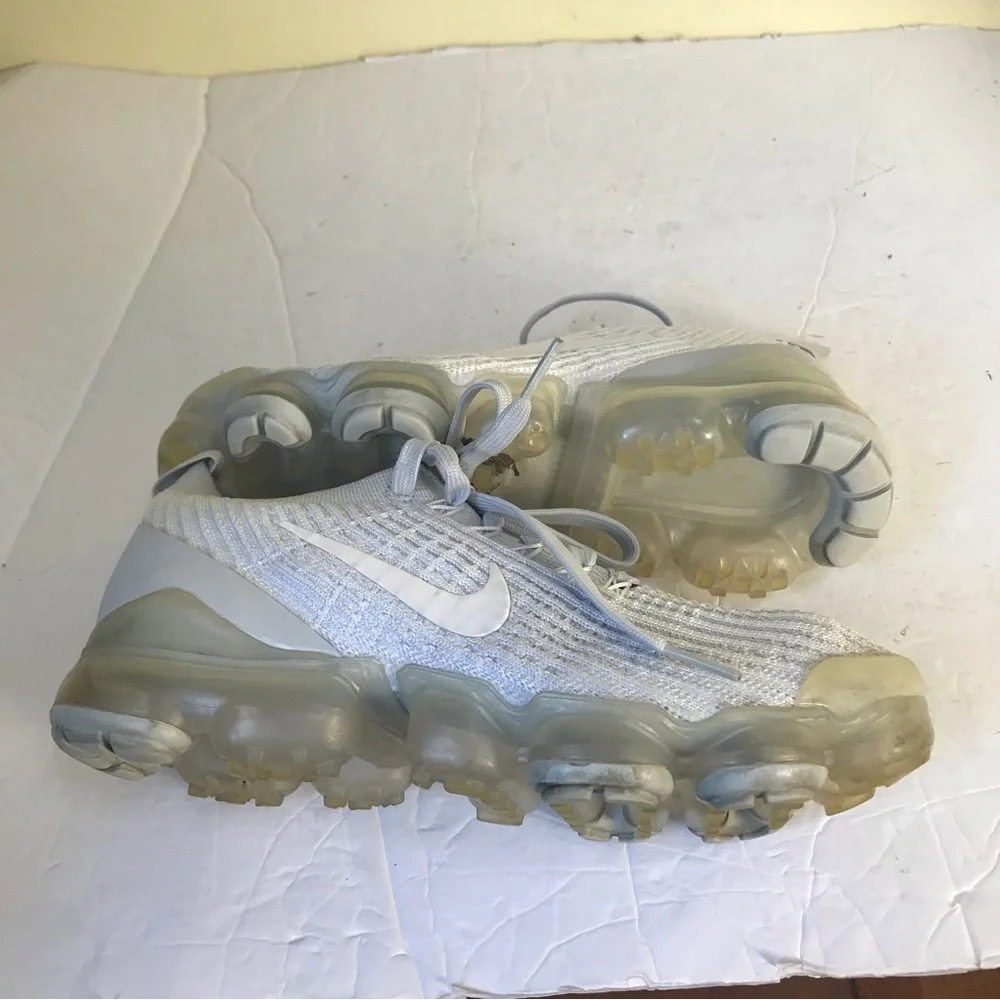 Nike Air VaporMax Flyknit 3 Pure Platinum Sneakers Running Shoes Lightweight W - Picture 14 of 16